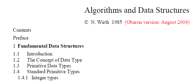 Algorithms and Data Structures – Niklaus Wirth