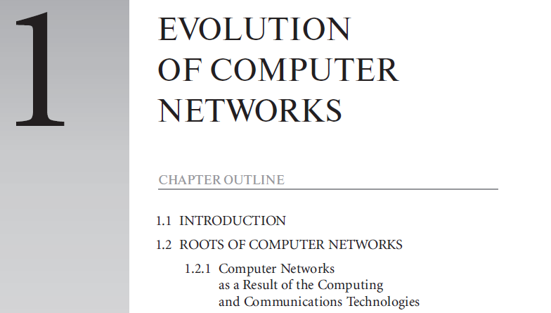Evolution of computer Networks