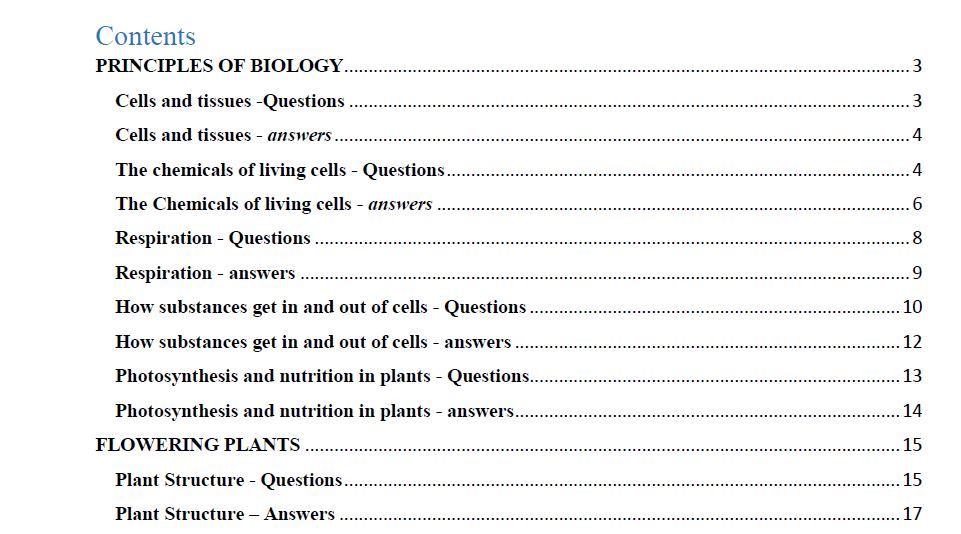 Biology Grade 10 – 12 Instant Revision