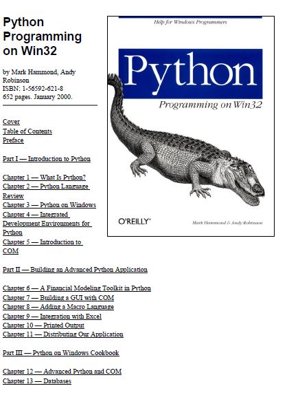 Python Programming on Win32