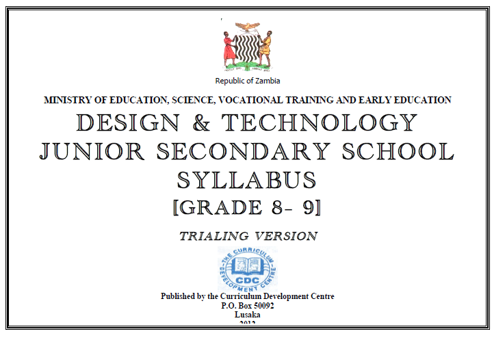 DESIGN & TECHNOLOGY JUNIOR SECONDARY SCHOOL SYLLABUS [GRADE 8– 9]